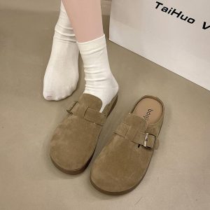 Mens Slippers | Camion Printed Suede Mules Shoes Mens